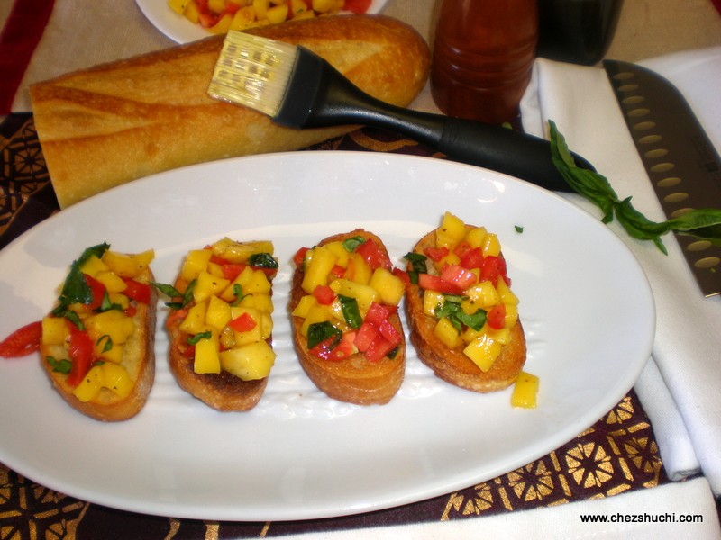 mango bruschetta